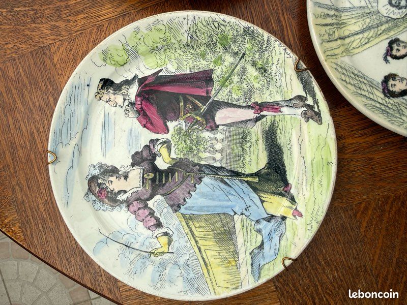 Lot assiettes anciennes Creil Montereau – Opéra / Chilpéric (image 3)