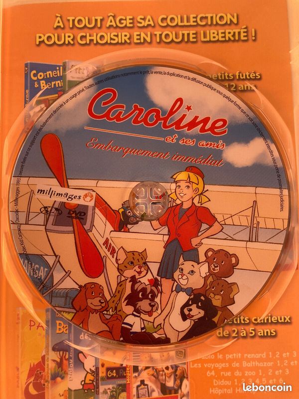 DVD EMBARQUEMENT IMMÉDIAT ET LIVRE CAROLINE ET SES AMIS P PROBST - Caroline à la ferme - aux sports d'hiver - fait du cheval - mène l'enquête - Pierre PROBST HACHETTE (image 5)