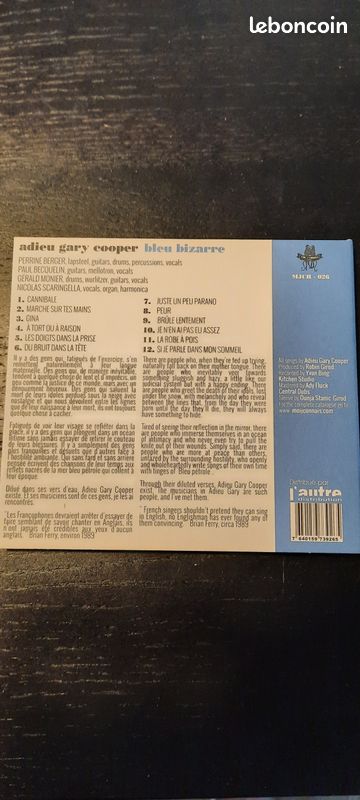 Bleu Bizarre - Adieu Gary Cooper (image 2)