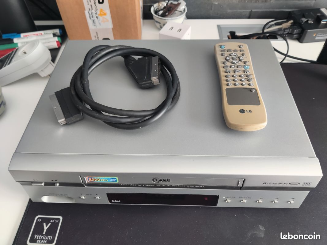 Lecteur cassette VHS Magnetoscope LG Model MG 64 ( 6 TÊTES ) + Télécomande - Photo, audio & vidéo