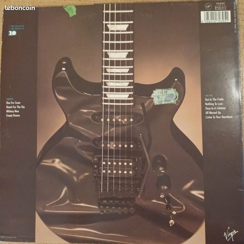 Vinyle 1985 pressage français. Gary Moore Run for Cover. Virgin-10 records (image 2)