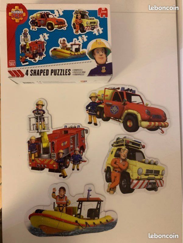Set de 4 puzzle sam le pompier , état neuf (image 1)