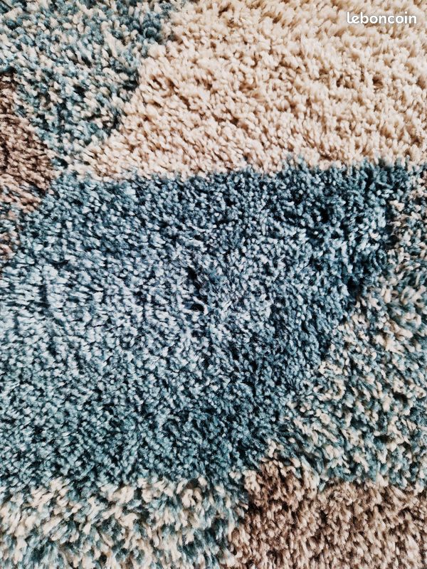 Tapis shaggy geometrique (image 4)