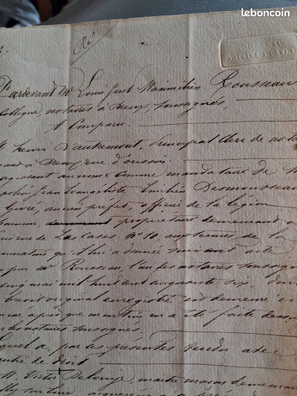 Napoléon Jean Evangéliste Emilien Desmousseaux de Givré vente terrain à Victor Delouje maître maçon Marcilly sur Eure (image 4)