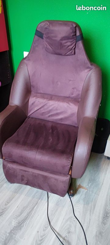 Fauteuil relax électrique marron – bon état (image 1)