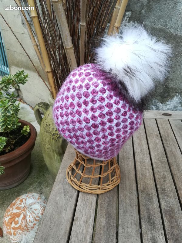 Bonnet à Pompons Simms Doublé Polaire Femme - Couleur Minéral, Taille Unique, Neuf Avec étiquettes