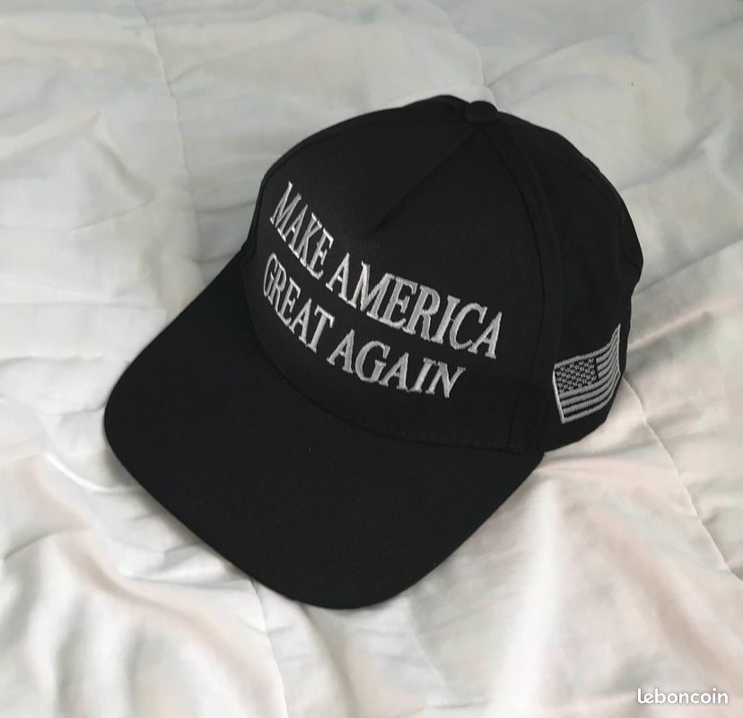 Casquette Baseball Noire Donald Trump "Make America Great Again" MAGA - Neuve Taille Unique