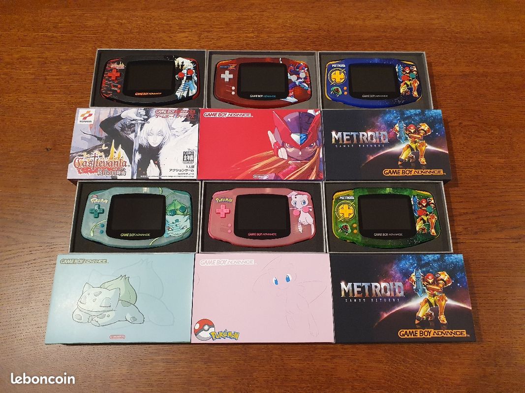Gameboy Advance Custom en boite retro-eclairées IPS v2: Pokémon, Castlevania, Metroid, Mega Man (image 1)