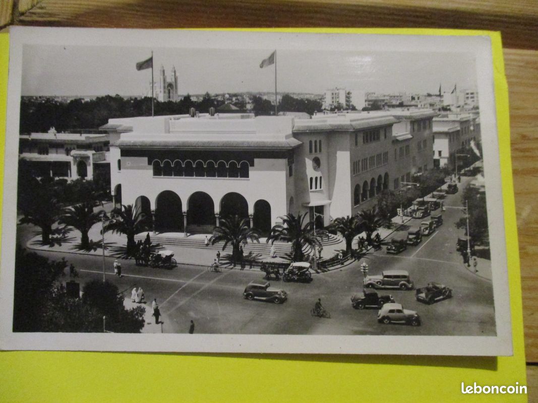CPA MAROC SETTAT CAFE DU COMMERCE GROS PLAN BELLE ANIMATION EDIT DIMAND - Carte postale ancienne et vue d'Hier et Aujourd'hui - #5238605