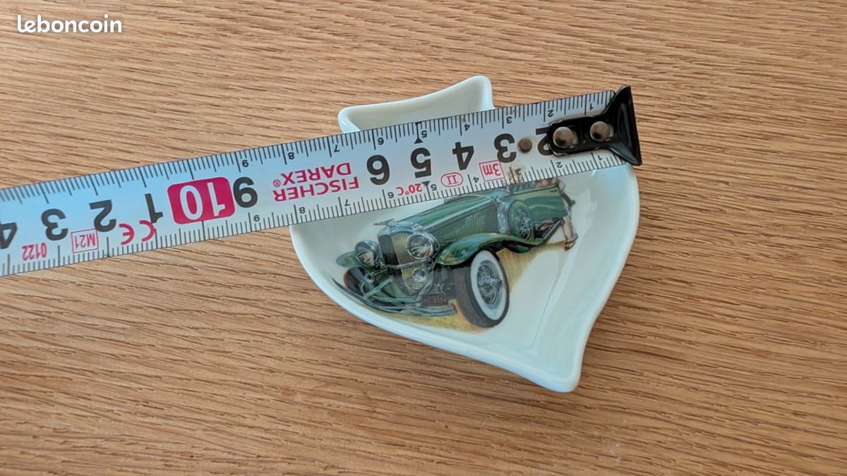 Vide poche cendrier porcelaine limoges claude brachet voiture ancienne bentley pique (image 5)