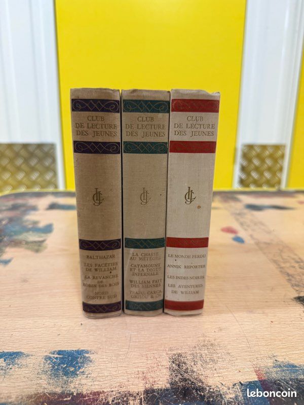 Lot 3 volumes Club de Lecture des Jeunes – 1959 – Conan Doyle, Jules Verne, Richmal Crompton… (image 1)