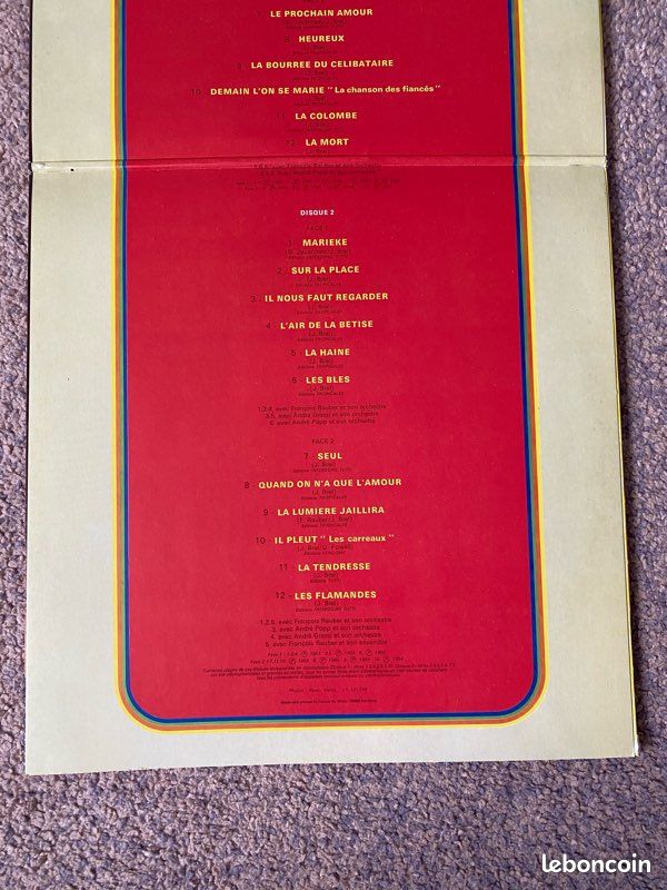 Vinyle 33 tours Jacques Brel 2 disques | Ne me quitte pas (image 5)