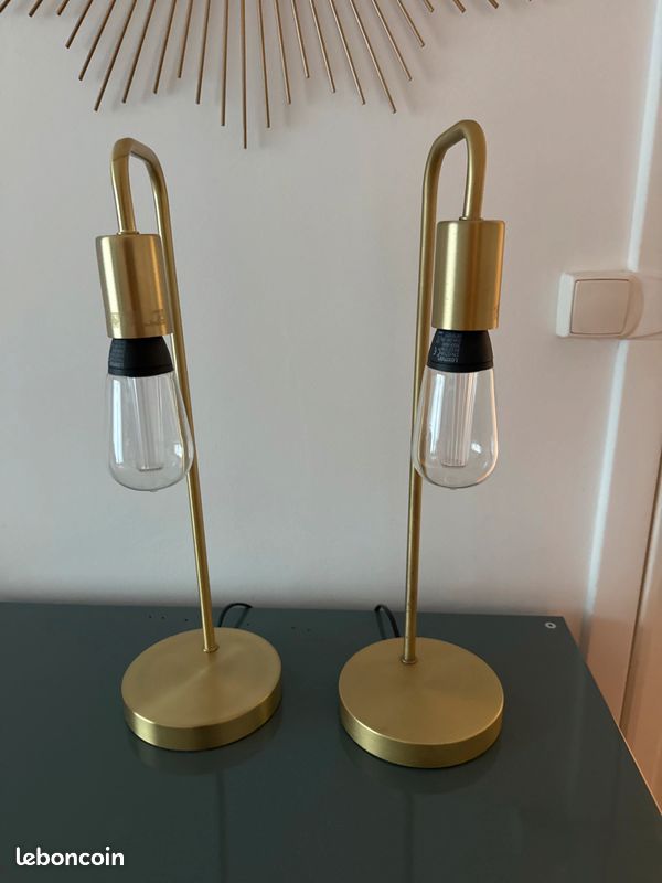 Lampe de chevet en laiton (image 2)