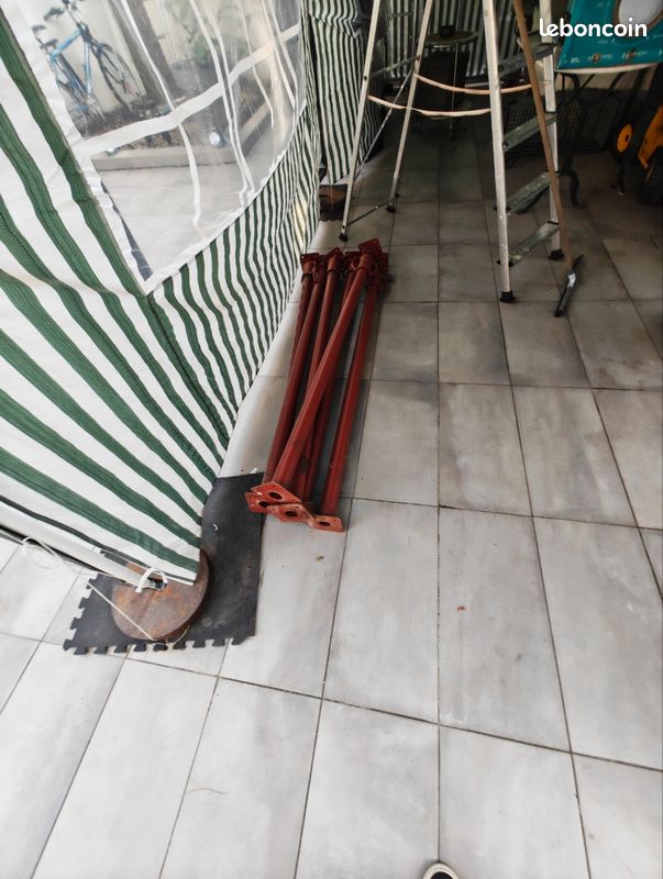 Lot de 6 étais de maçon réglables acier – Jusqu'à 2,90 m – Robustes (image 5)