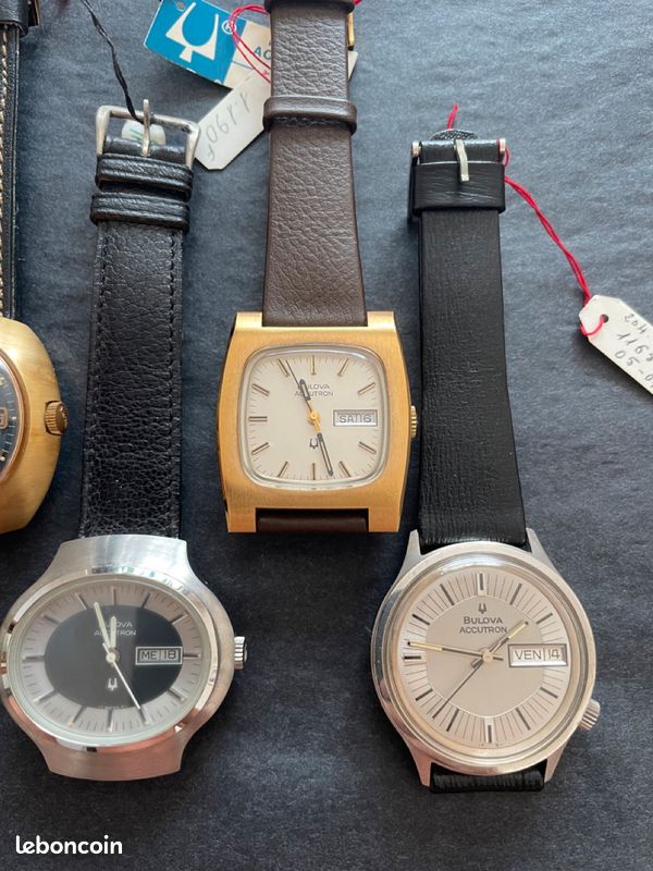 Lot de 6 montres vintage BULOVA Accutron + 1 Automatique – Ancien stock de bijouterie – Années 1970 (image 3)