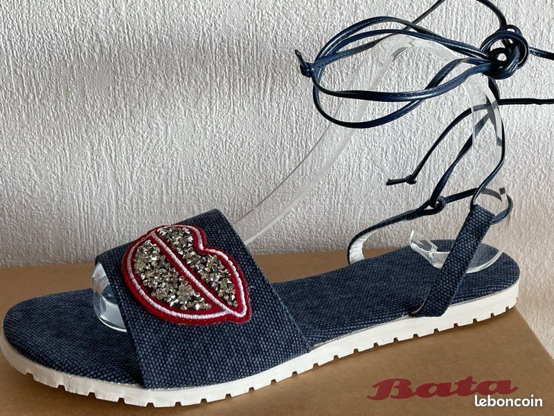 Sandales Bata denim - P39 - neuves (image 2)