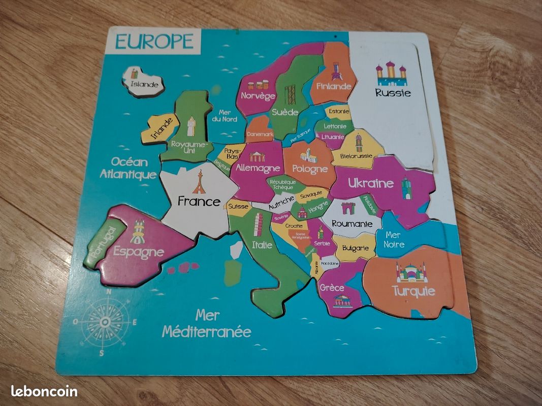 Puzzle Europe en bois (image 1)