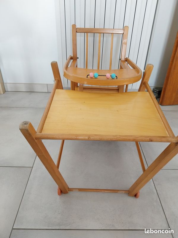 Chaise bébé en bois (image 4)