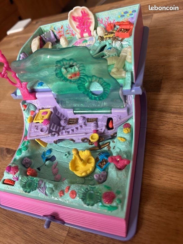 Vintage 1995 Polly Pocket Bluebird collector Sparkling Mermaid Adventure Book (Livre Sirène) (image 4)
