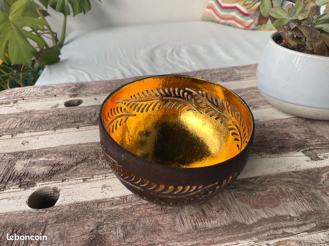 Bol noix de Coco avec décor bougeoir (image 1)