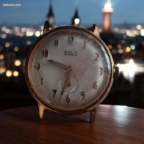 Montre Mécanique Vintage Solo - À Restaurer, Pièce De Collection Pour Passionnés D'horlogerie
