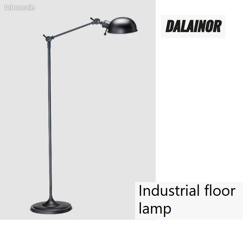 Lampadaire industriel DALAINOR - Noir (image 1)