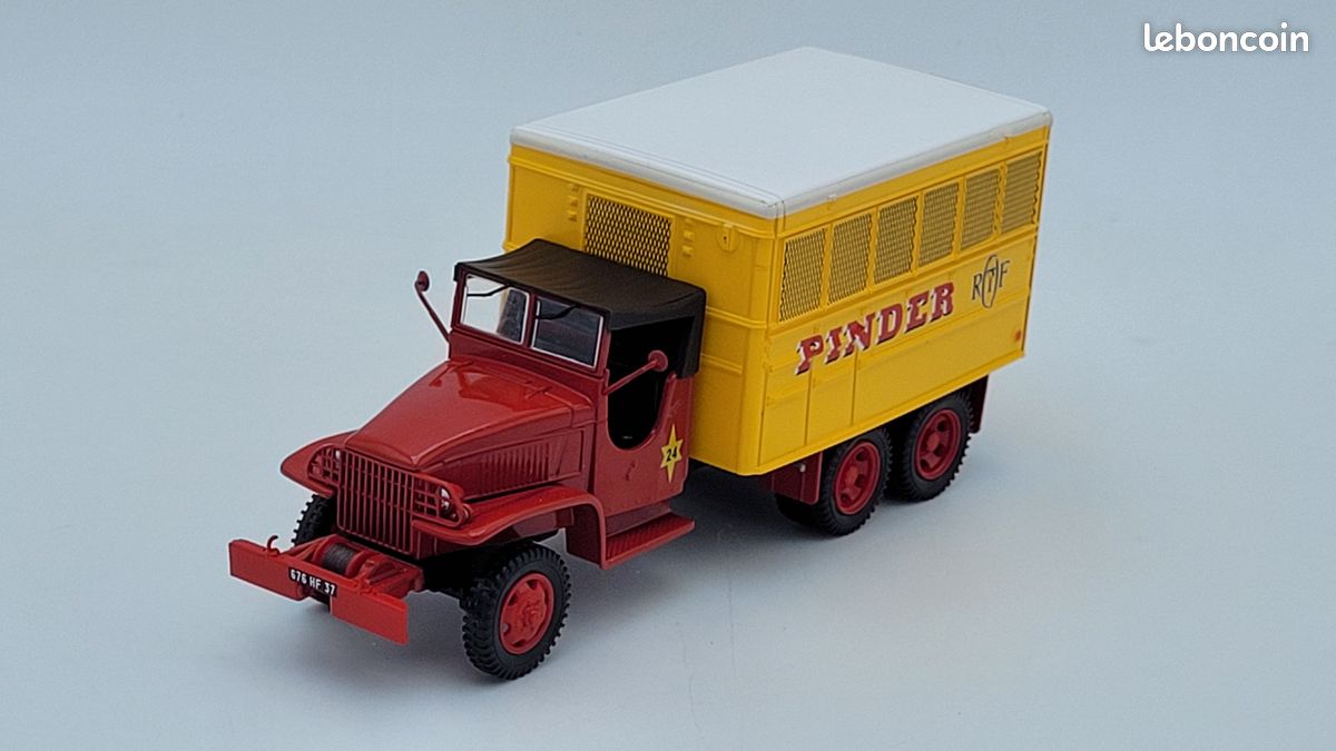 Camion GMC Levage De Chapiteau CIRQUE PINDER – Modèle 1/64 Altaya, Avec Fascicule, Occasion