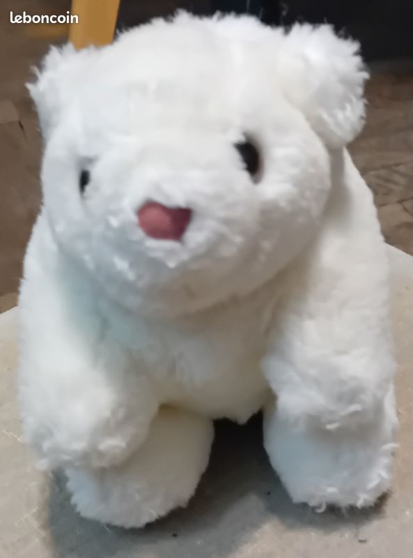 Peluche petit ours polaire vintage (image 1)