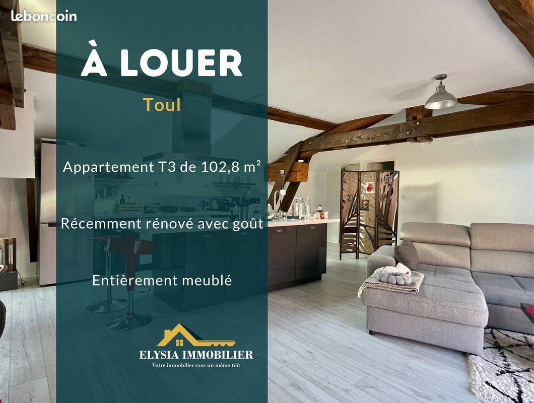 Appartement 3 pièces 103 m² · à Toul · 103 m² · 850 €/mois