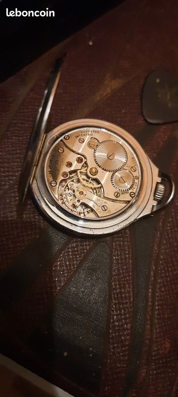 Montre à Gousset Vintage CYMA TAVANNES Art Déco Vers 1930 - Mouvement Mécanique, Boîtier Acier Chromé 45mm - Occasion à Réviser