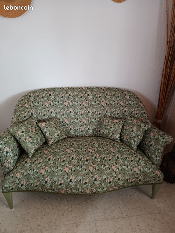 Banquette et son fauteuil refait entièrement par mes soins (image 4)