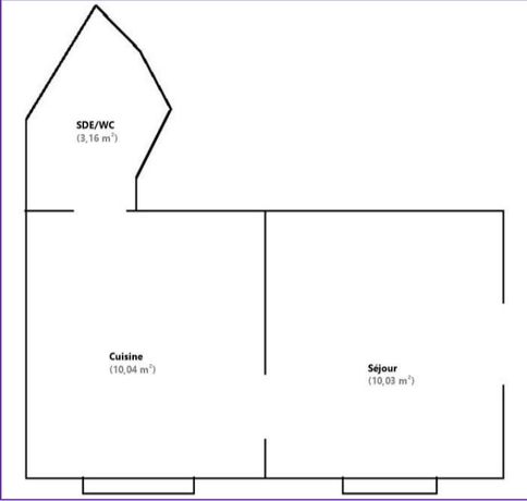 Appartement a vendre  - 2 pièce(s) - 23 m2 - Surfyn