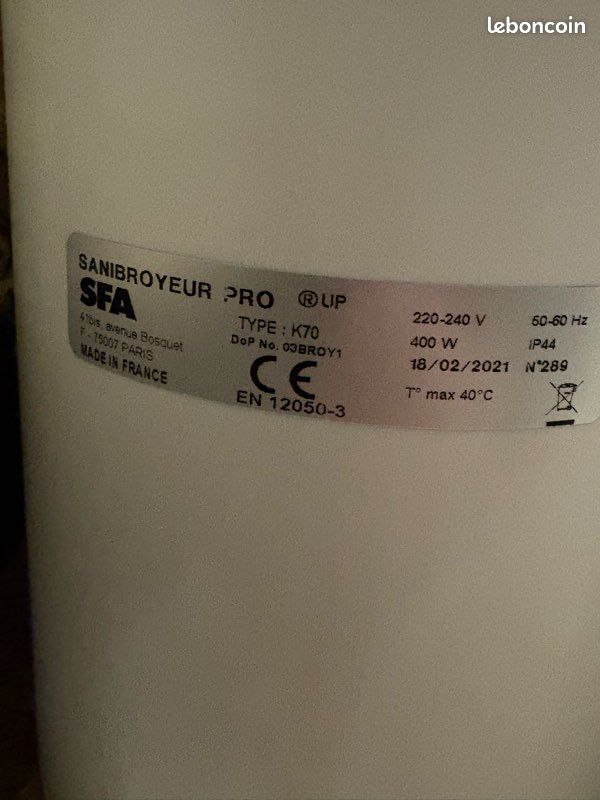 Wc sanibroyeur pro SFA (image 1)