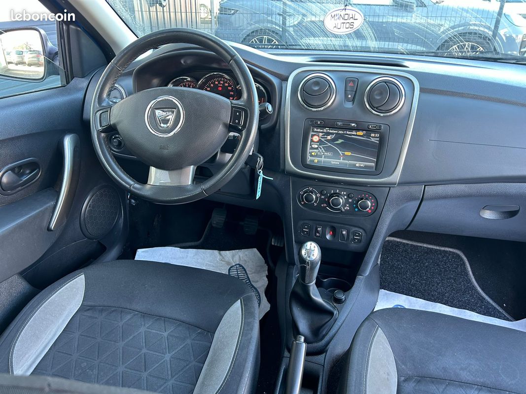 Dacia sandero stepway tce 90cv gps clim 128000 kms ct ok garantie 12 mois (image 8)