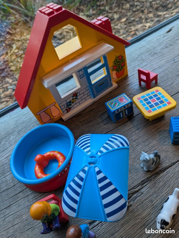 Lot Playmobil 1er age maison voiture avion (image 2)