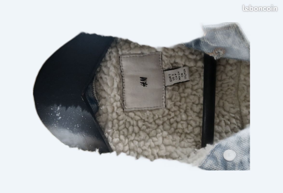 Blouson en jean fourré (image 2)
