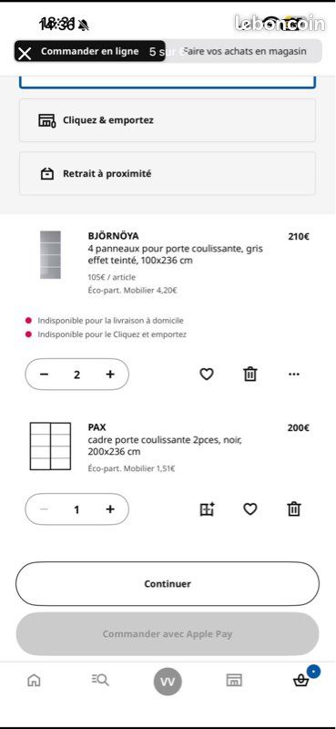 Porte coulissante pour dressing pax IKEA (image 3)