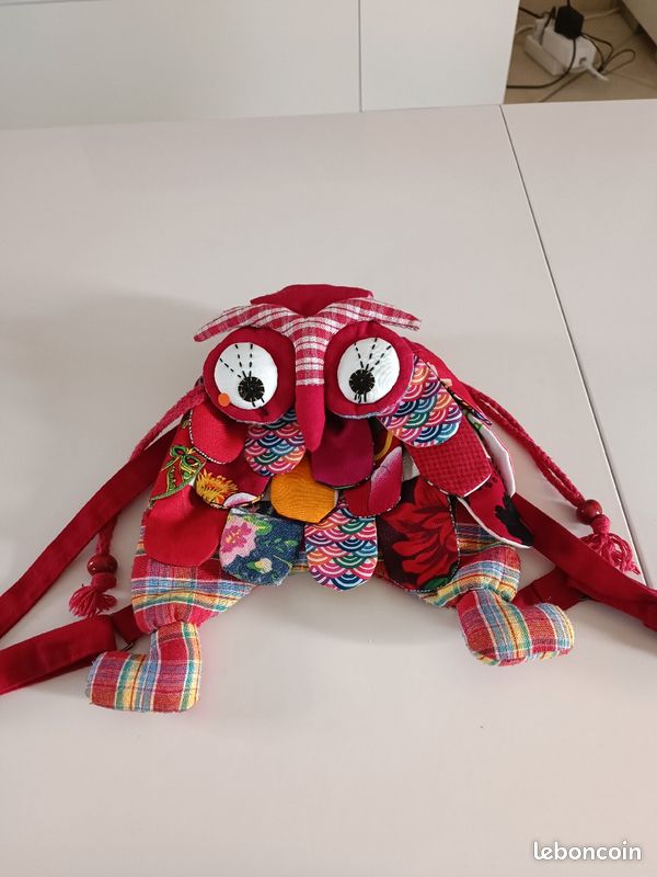 Sac à dos doudou goûter hibou (image 1)
