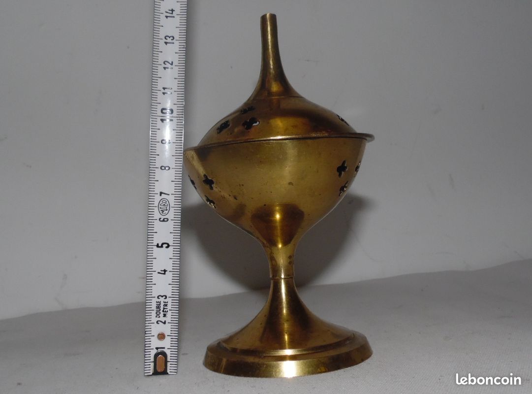 Brûle-encens, petit, en laiton (image 7)