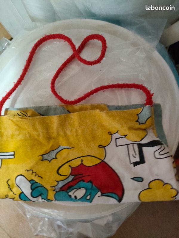 Un sac en tissus schtroumpf vintage kat41 (image 2)