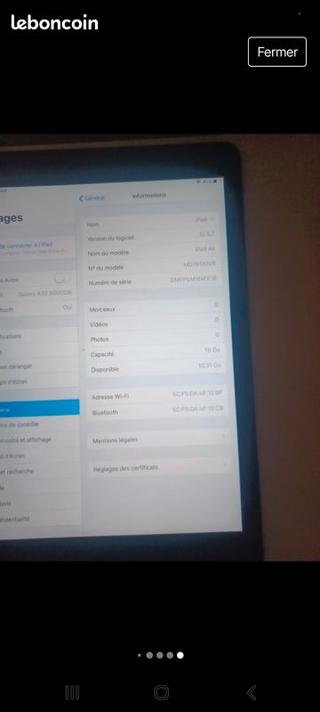 Ipad IOS12 de 16Go (image 1)