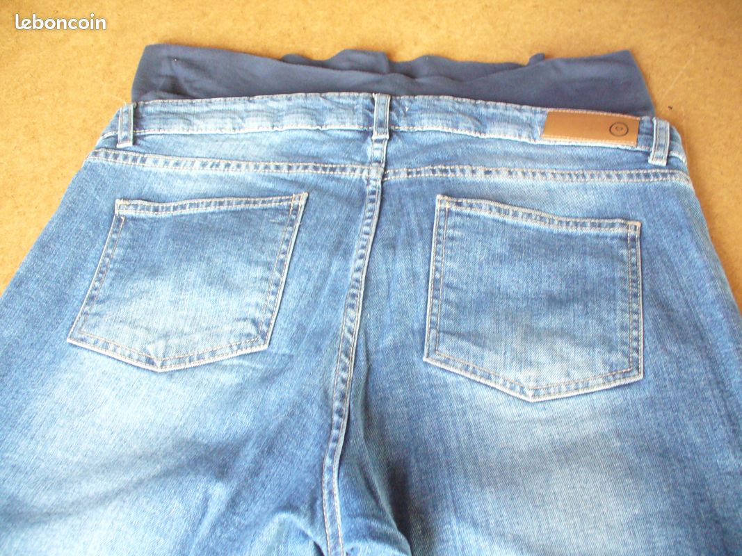 Jeans de grossesse T40 - Vendu à l'unité - 1 Noir 3 Bleus Taille 40 - L · Très bon état (image 14)