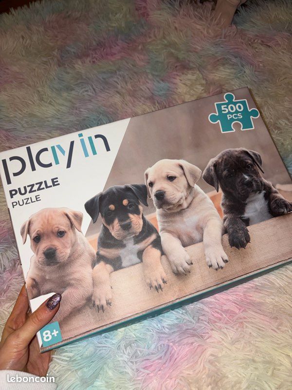 Puzzle chiots 500 pièces neuf (image 1)