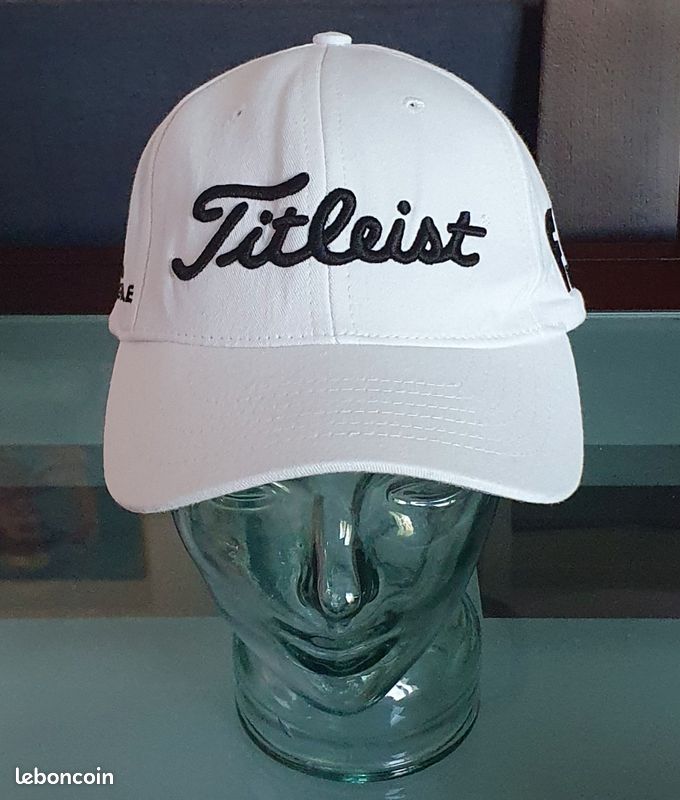 Casquette Blanche Titleist / FootJoy #1, Coton, Logo Brodé, Ajustable, Mexico, Vintage, Floqué Greg (image 12)