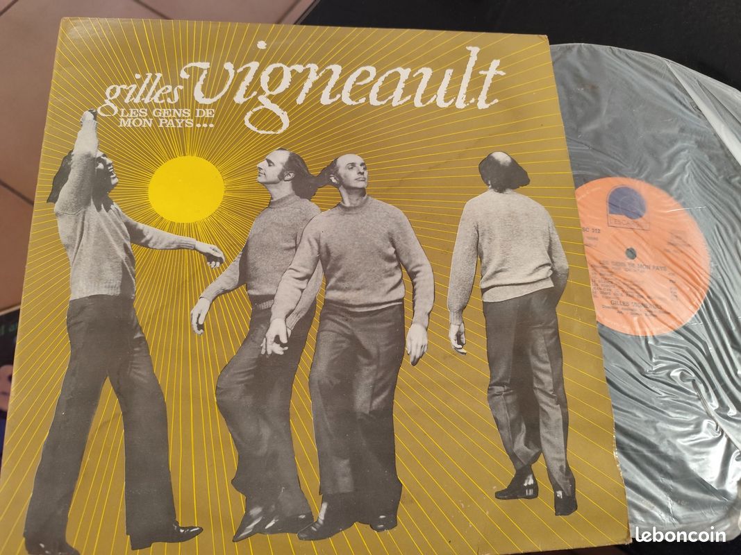 Disque vinyle 33t : gilles vigneault (image 1)