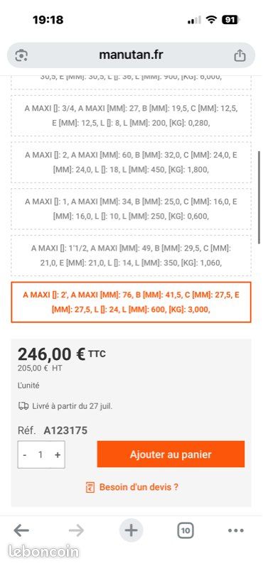 Clef à griffe facom 131A.24 (image 2)