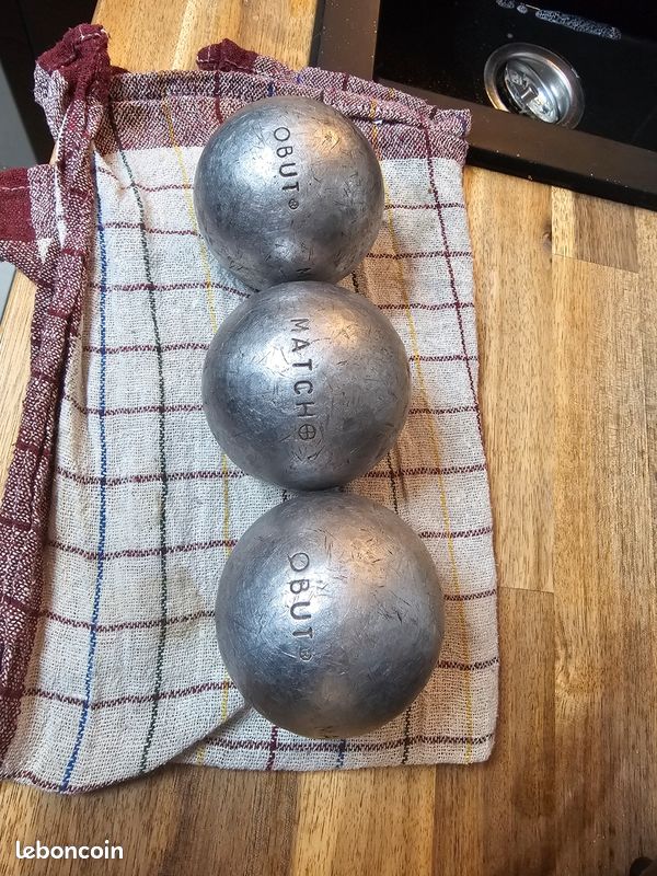 Boules de pétanque Match IT Inox 75mm - Obut - 690g - Sport de cible