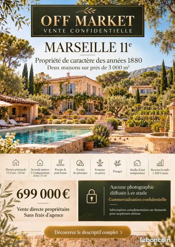 Maison 10 pièces 225 m² · à Marseille · 225 m² · 749 000 €