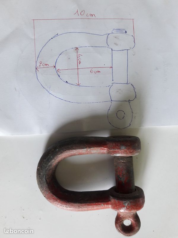 Lot De 2 Manilles En D Acier Forgé 3/4" – Capacité 28,5 Tonnes, Noires, Pour Remorquage Lourd