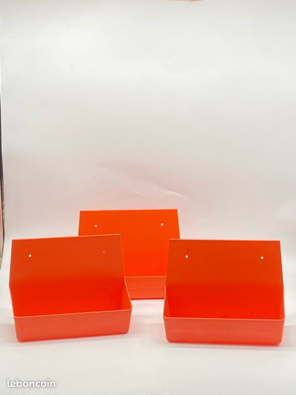 Petit meuble d’appoint modulable vintage plastique orange 🟠 (image 2)